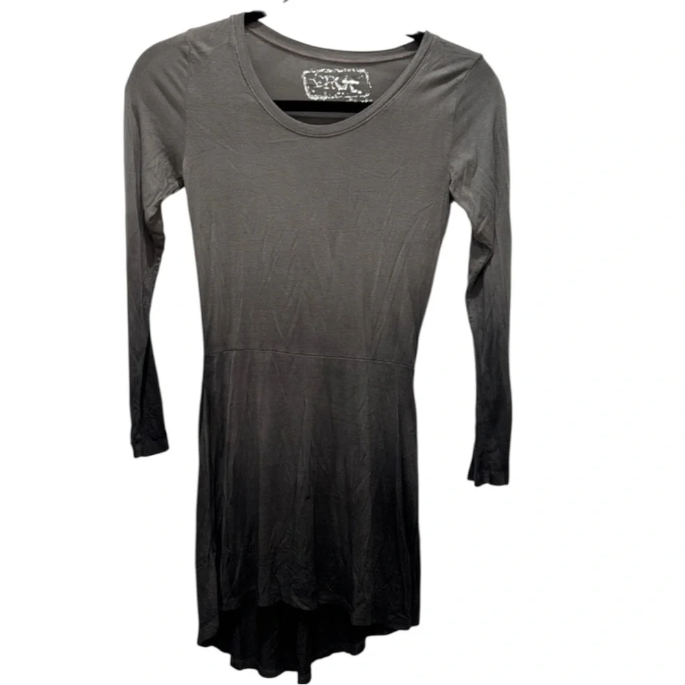 Erge Charcoal Ombre Long Sleeve dress